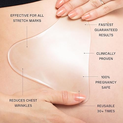 Miniatura 5 de Dermaclara Kit de parche de silicona para pecho y cuerpo, parches de silicona para el pecho, almohadillas antiarrugas reutilizables, tratamiento de