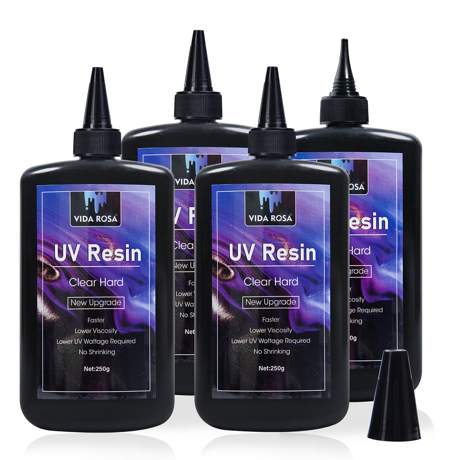 VidaRosa VIDA ROSA UV Resin 1kg Fastest Curing, No Yellowing Superb Transparency, Ultraviolet Solar Curing Resin Glue for Molds Jewelry Making Pendants Earrings Bracelets Crafts DIY