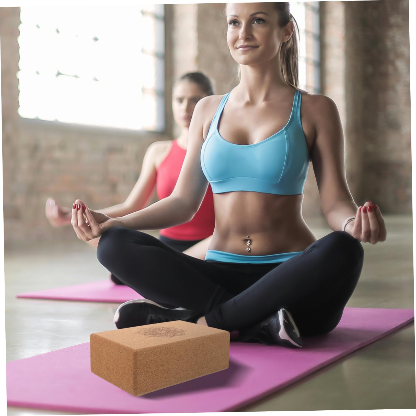 Yoga Trainingsblock aus Kork für Entspannung, Dehnung und Training