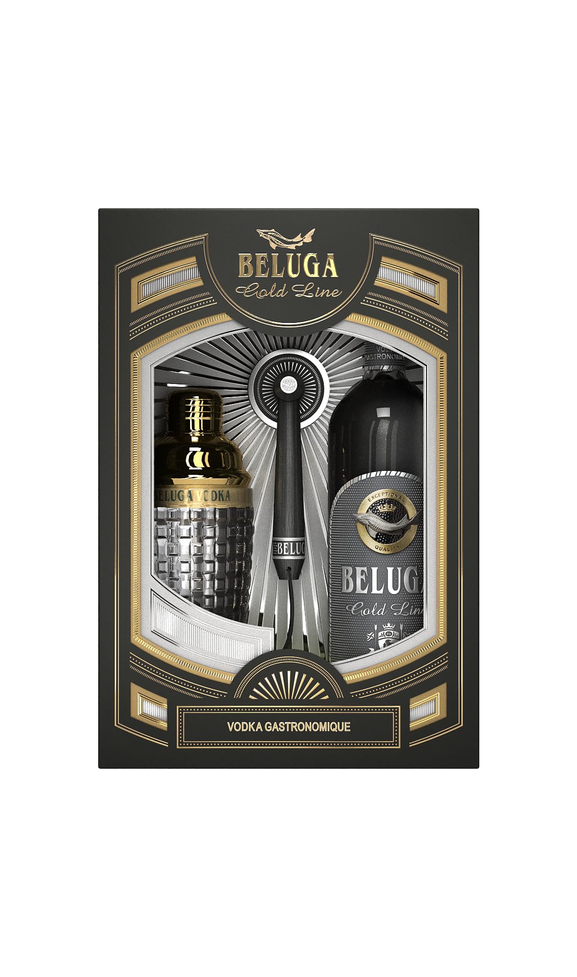 Beluga Gold Line Vodka Cocktail Shaker Gift Set 700ml : Amazon.co