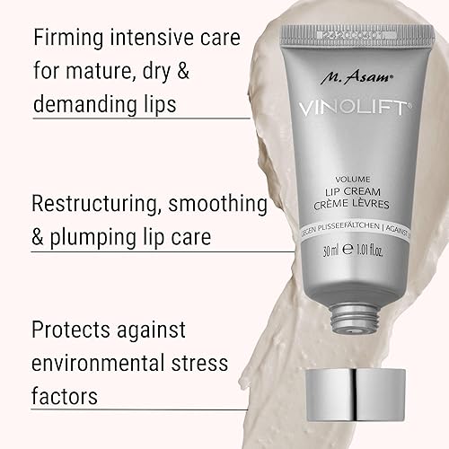 Miniatura 2 de M. Asam VINOLIFT Volume Lip Cream – Cuidado de labios y volumen antiedad contra líneas finas de labios para pieles maduras y exigentes, cuidado de