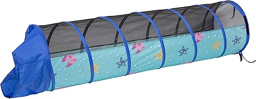 Vista 71 de Pacific Play Tents 41410 - Túnel de gateo Galaxy de 6 pies para niños con estrellas que brillan en la oscuridad Rojo, amarillo