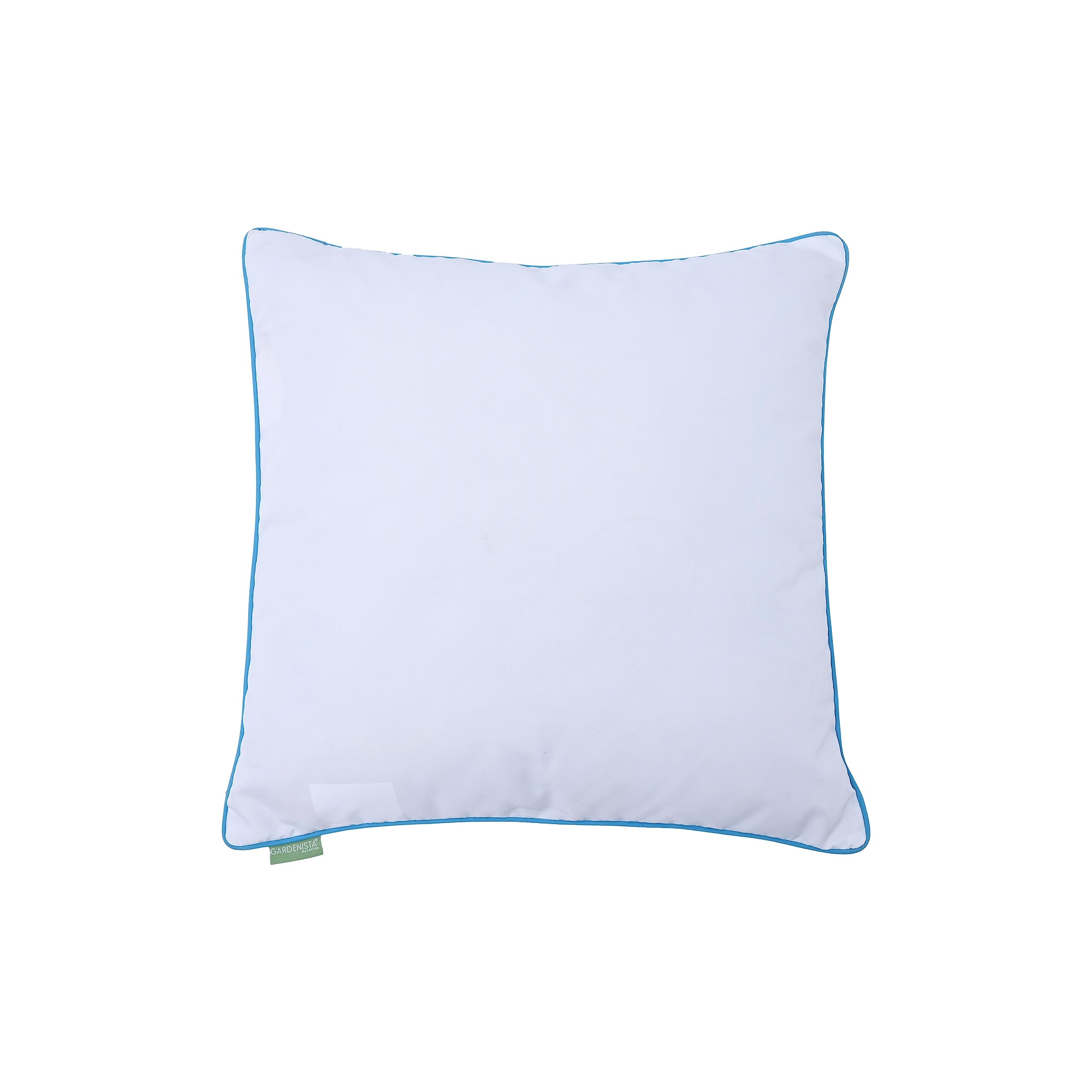 Gardenista Premium White Scatter Cushion | Water Resistant Garden Cushions with Piping | Great for Living Room, Sofa, & Bed | Hollowfibre Filled Outdoor Furniture Pillow (60x60cm, Turquoise, 10)