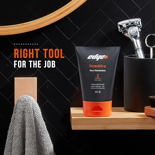 Miniatura 7 de Edge + Hidratante facial sensible para hombre, 3 onzas, hidratante facial ligero para hombres para pieles sensibles