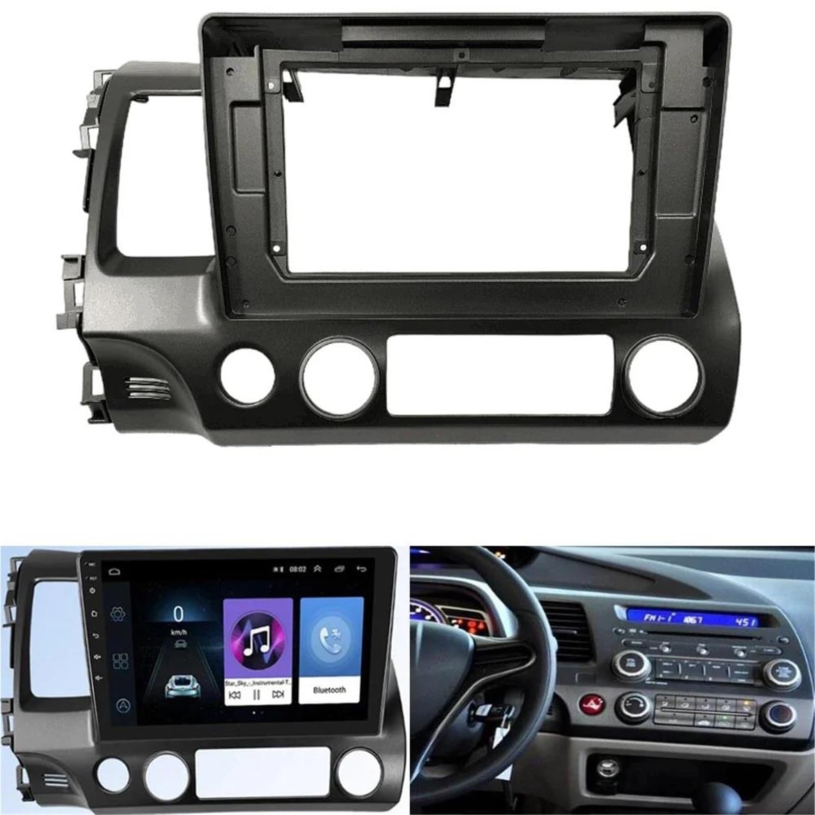 Genérico Marco de Radio de Coche para Civic 2006-2011 10,1 Pulgadas