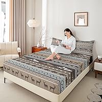 Vista 203 de jejeloiu Sea Turtle Sheet Set Ocean Creature Themed Sheets with Deep Pocket Fitted Sheet Sea Underwater World Bed Sheets Set Bed Reptile Tortoise