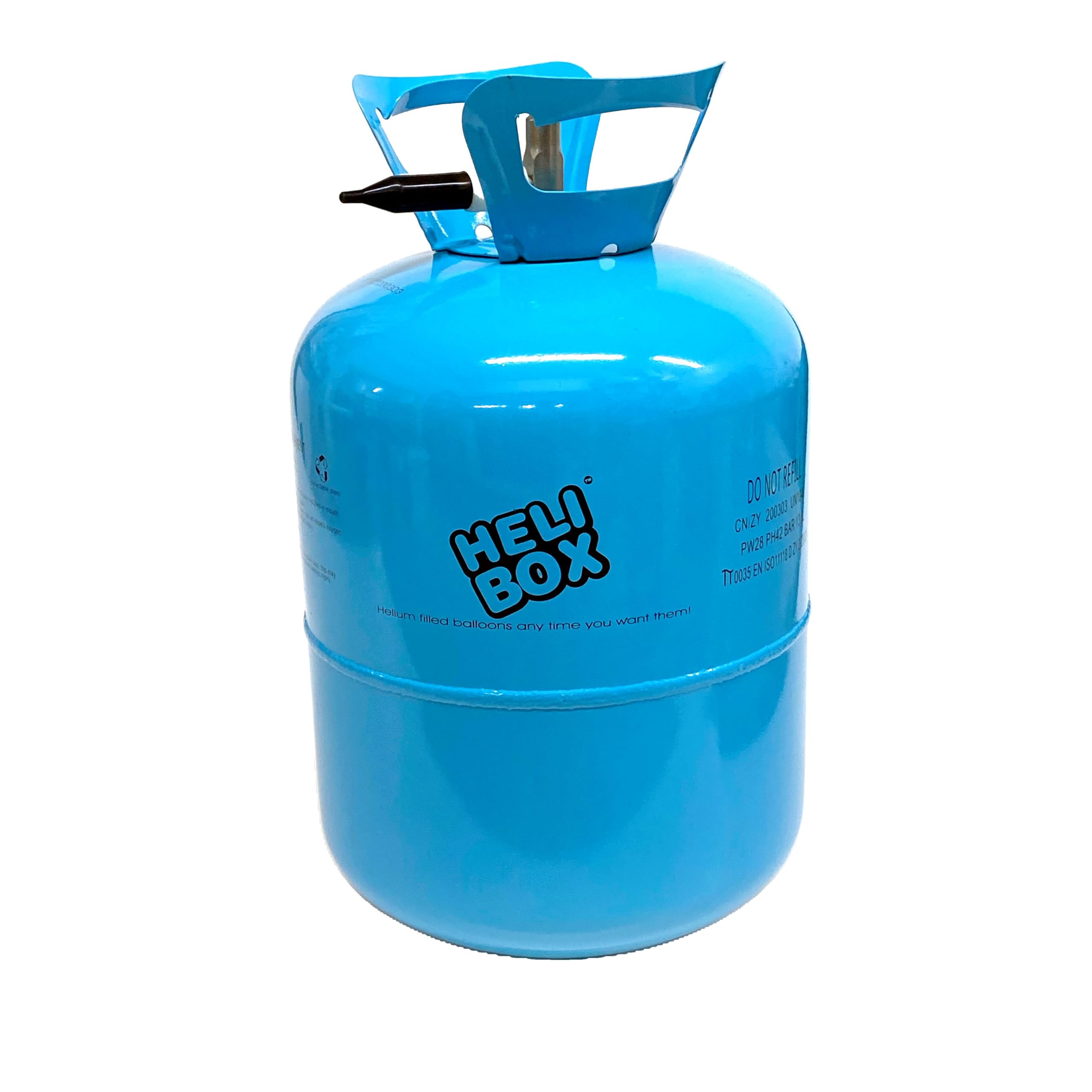 Helibox Party Helium Canister – Disposable Helium Balloon Gas Cylinder, Fills Up To 50 9" Latex Balloons – Helium Tank for Latex & Foil Balloons