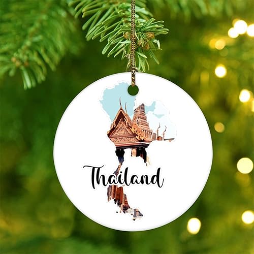 Miniatura 1 de Adornos de Navidad 2023 Tailandia Adornos de Navidad Tema de Viaje Histórico Arquitectónico Atracciones Ornamento Recuerdo Contemporáneo Europeo