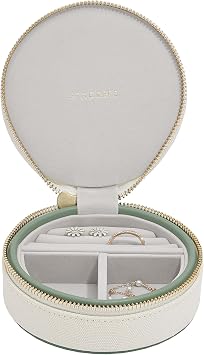 Stackers Seafoam Wave Round Travel Jewellery Box