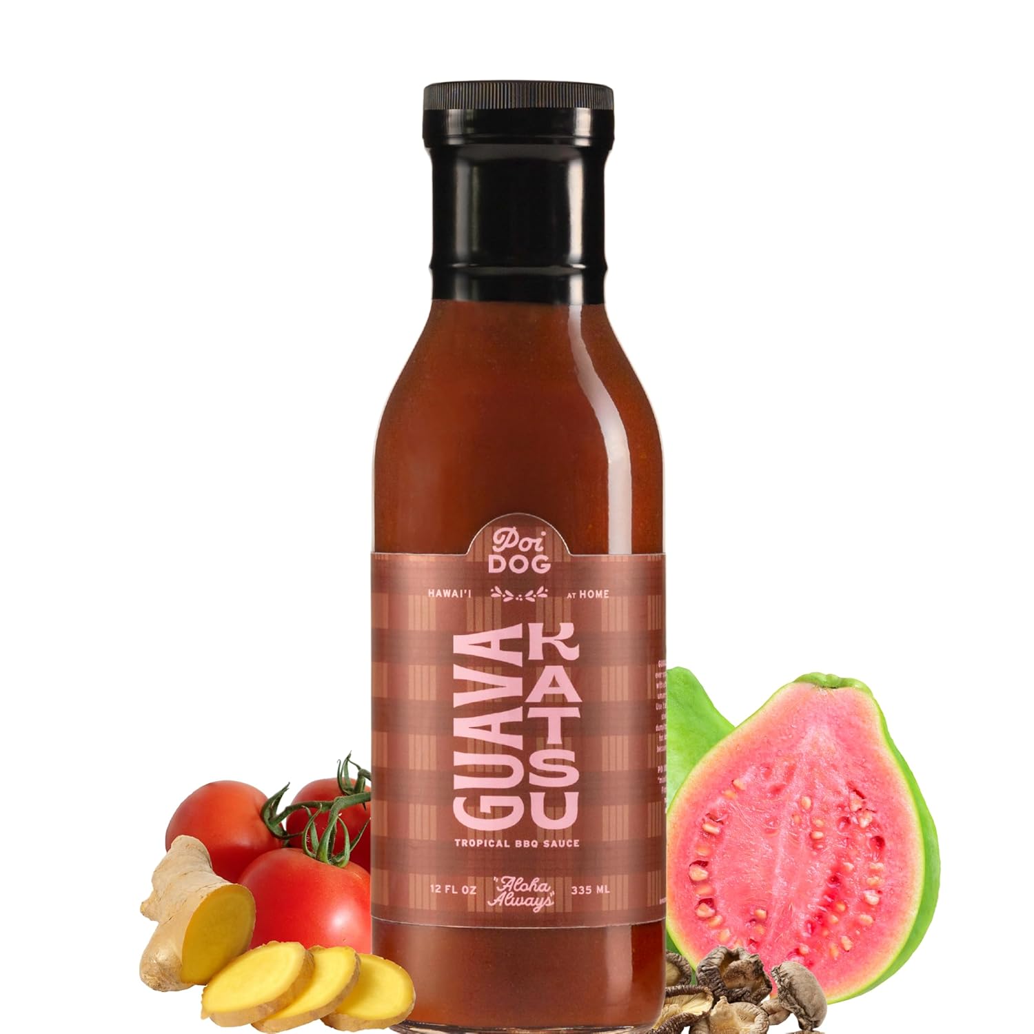 Poi Dog - Huli Sauce - Pineapple, Tamari Soy, Miso, Ginger, Guajillo Chile, and Chinese 5 Spice - Sweet & Savory Hawaiian Barbecue Marinade - Vegan, Gluten Free, Low Calorie & Carb - 64 Oz Jug