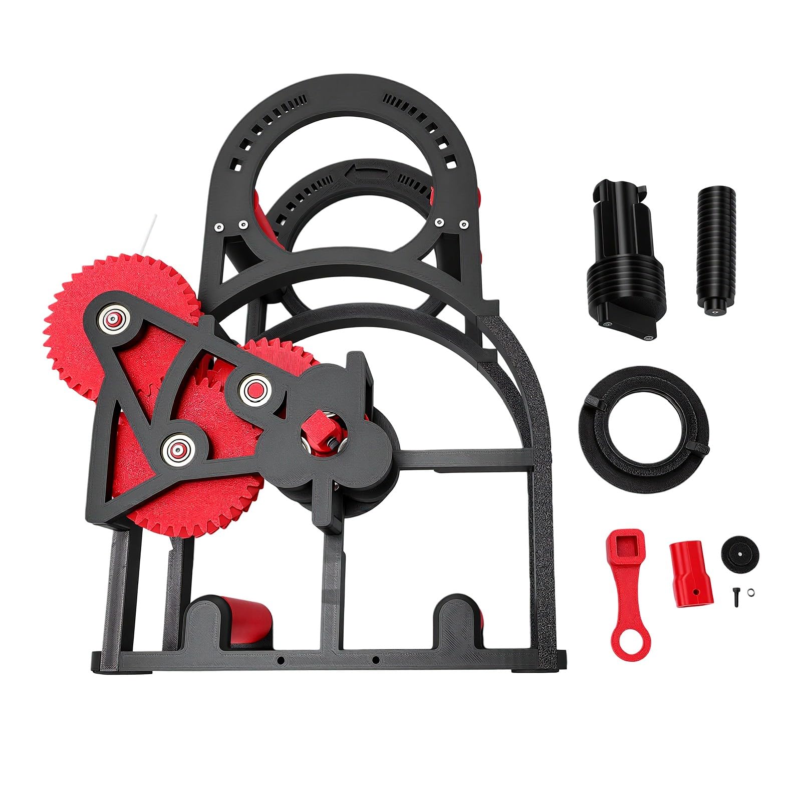 Fafeicy Enrollador de Carrete de Filamento 3D, Rebobinador de Filamento PETG CF para Carretes de 20 Cm, Manivela y Taladro, Tensión Ajustable, para Transferencia de Hilo de Alambre de