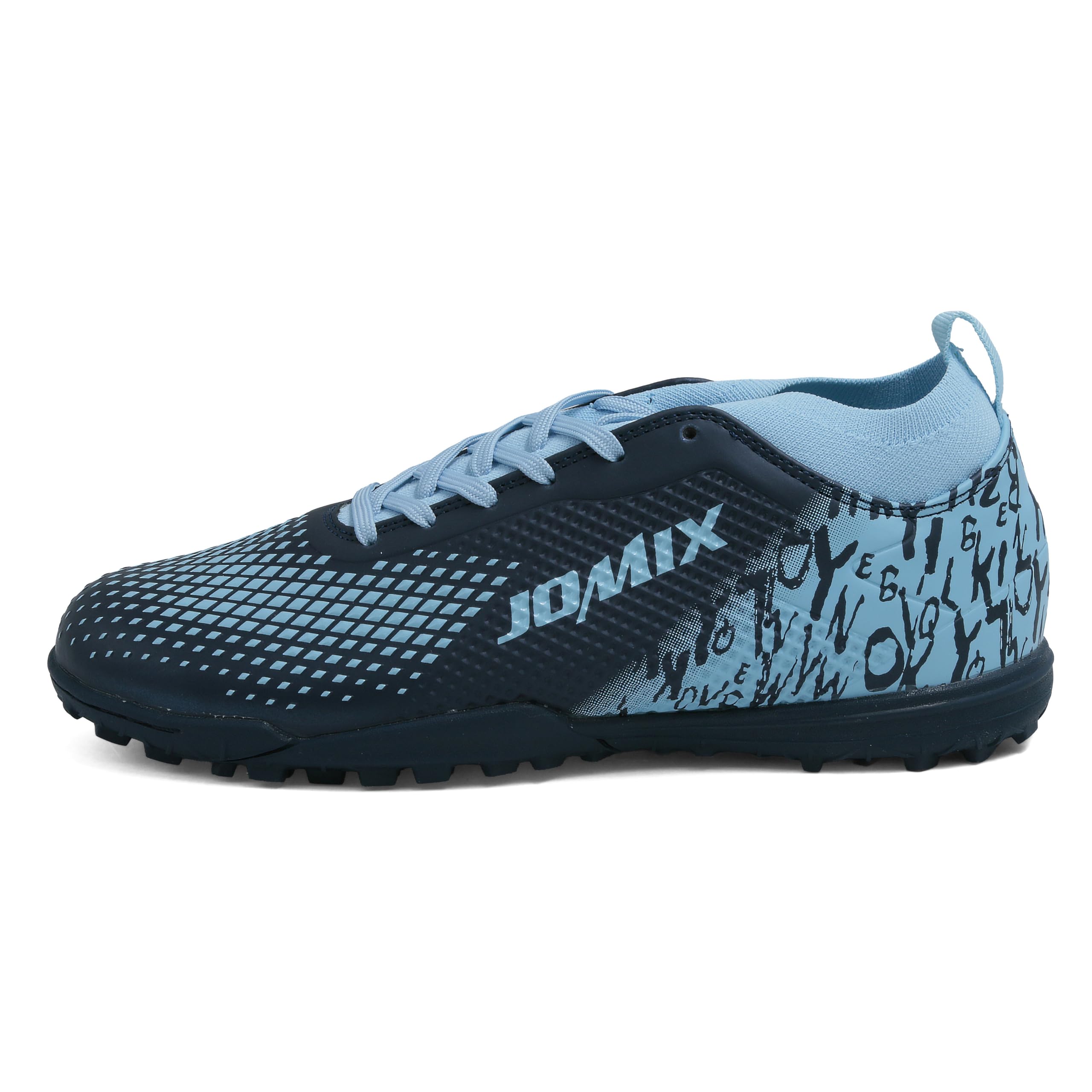 JOMIX Scarpe da Calcetto Calcio Unisex Bambini Ragazzi Adolescenti – Multitacchetti TF per Campi Sintetici ed Erba Artificiale – Leggere Resistenti Antiscivolo KOS250435 Blu, 31