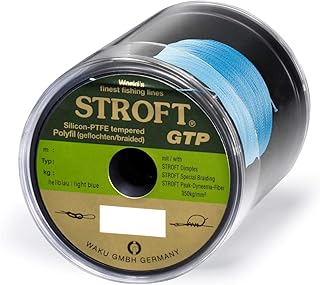 WAKU Cuerda trenzada STROFT GTP tipo R, 500 m, color azul claro, R5, 0,250 mm - 11 kg