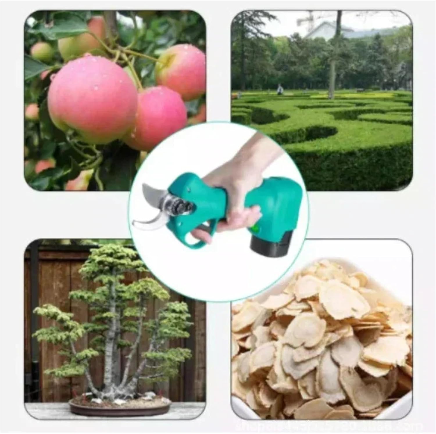 Cordless Electric Scissors, 16.8V Electric Pruning Shear Brushless Battery Powered Tree Branch Pruner Garden Scissors,for Cloth, Fabric