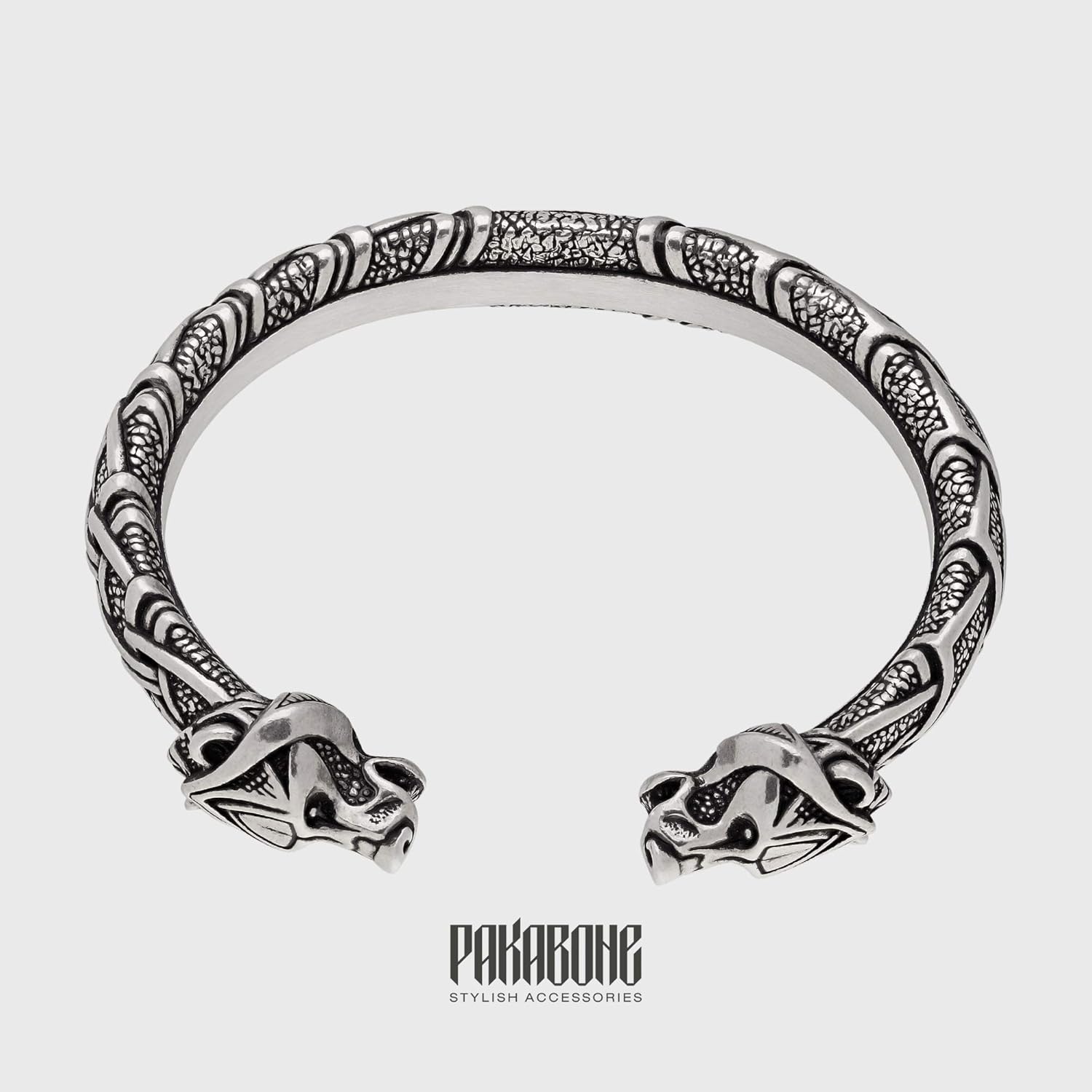 Viking Bracelet Berserker - Nordic Metal Adjustable Arm Ring with Bears - Scandinavian Design - Norse Jewelry Cuff for Men Women - Fathers Day Gift