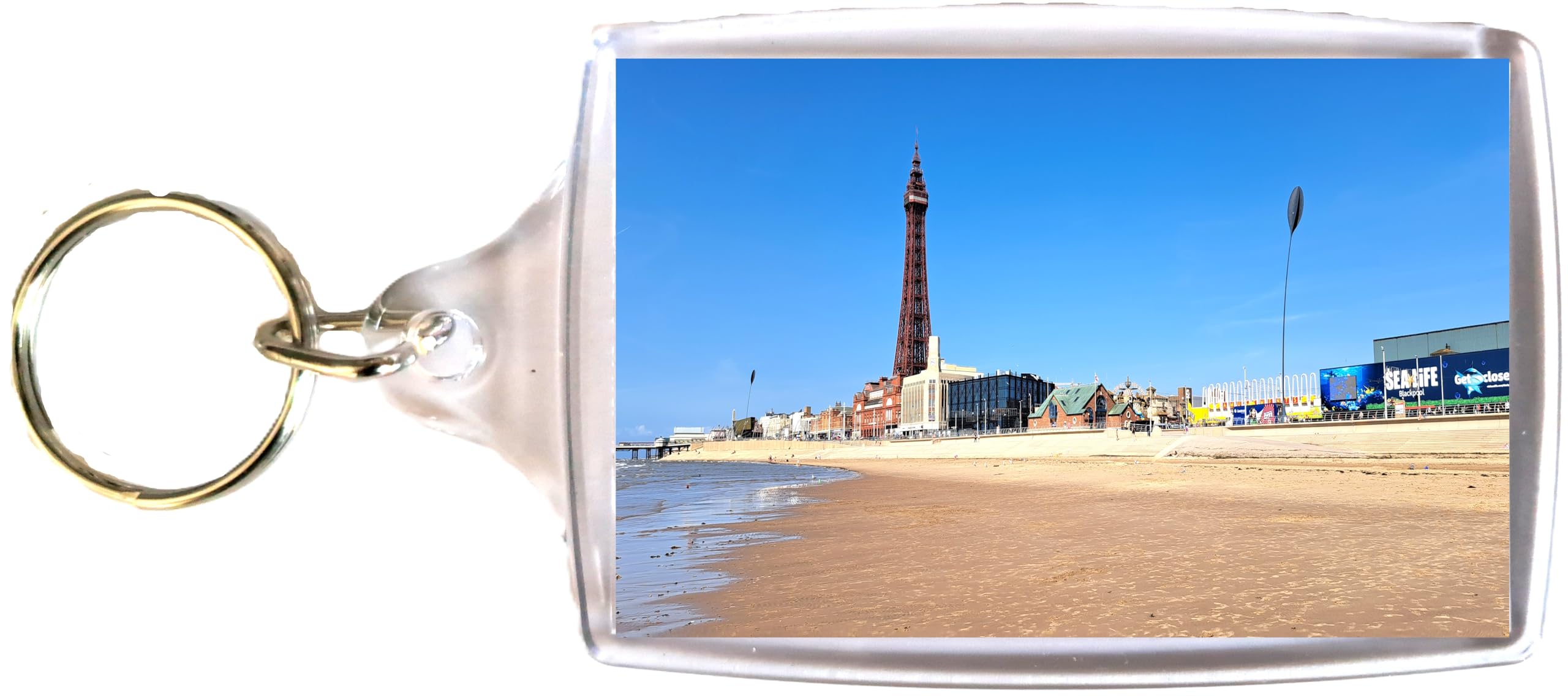 Uk Souvenirs And Gifts Unisex Multicolour Large Blackpool Keyring Keychain Tower Beach Pier Seaside Souvenir Promenade
