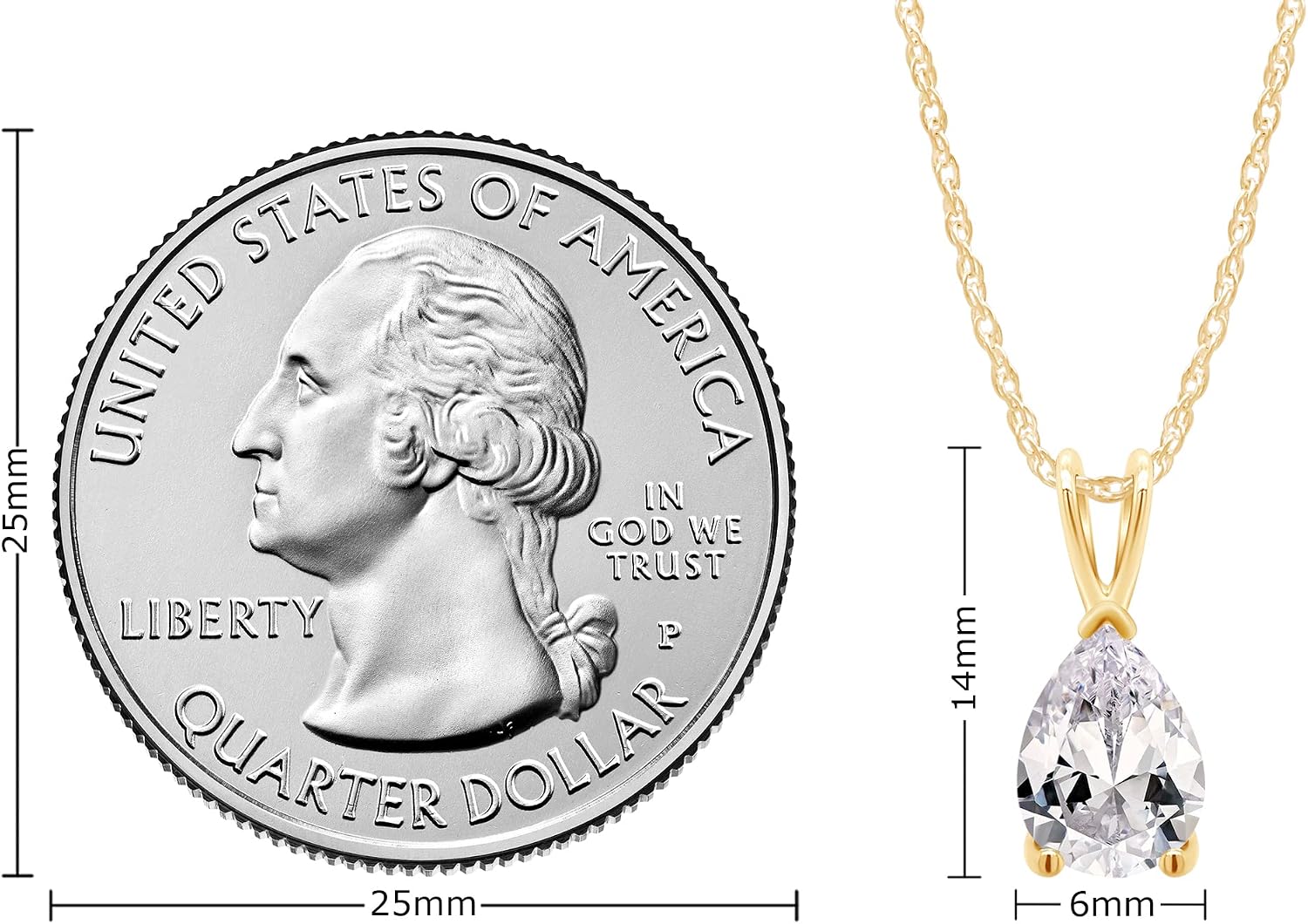 SAVEARTH DIAMONDS Moissanite Necklace for Women, 1.14ct / 6X8MM Pear Shaped Moissanite Diamond D-E Color, 925 Sterling Silver with 14K Gold Plating