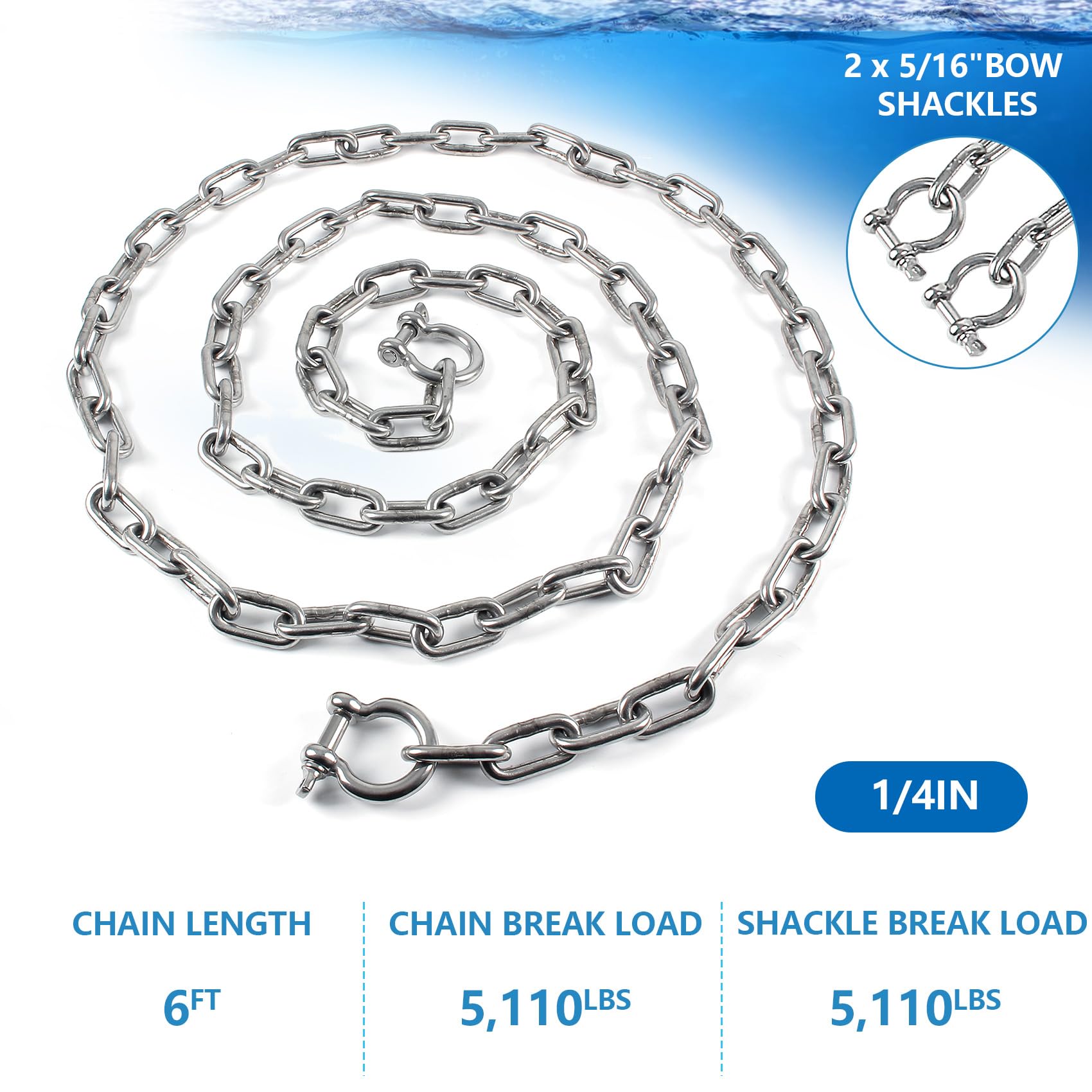 316 Stainless Steel Anchor Chain, Marine Grade Boat Jamaica