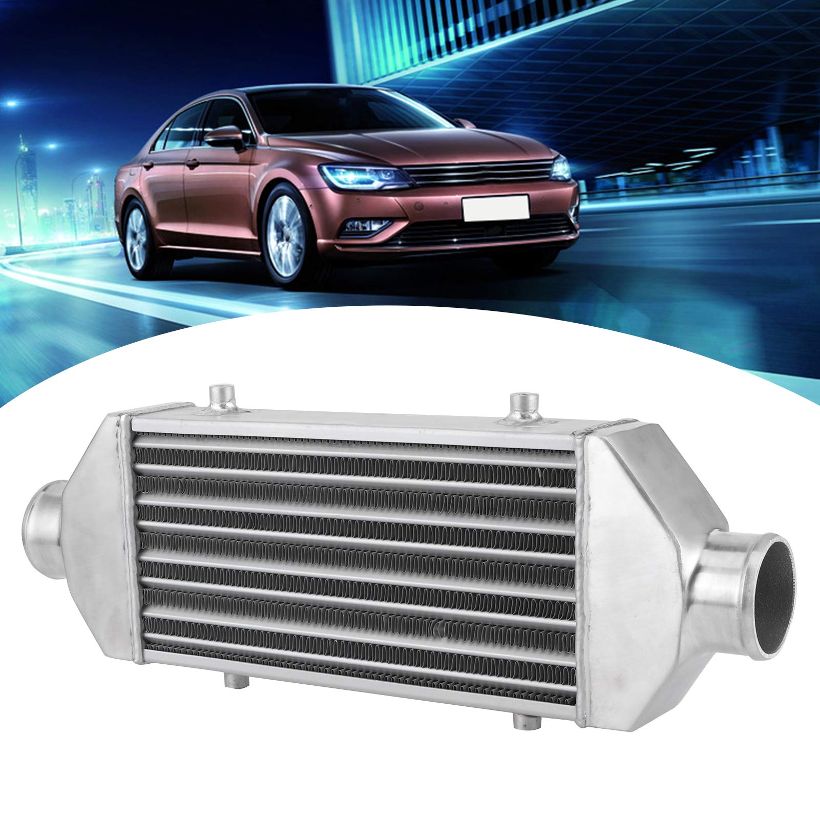 Turbo Intercooler Montaje frontal 63 mm Diámetro de entrada 300x160x65 mm Accesorio modificado para automóvil Universal ,Modificación del automóvil/modernización