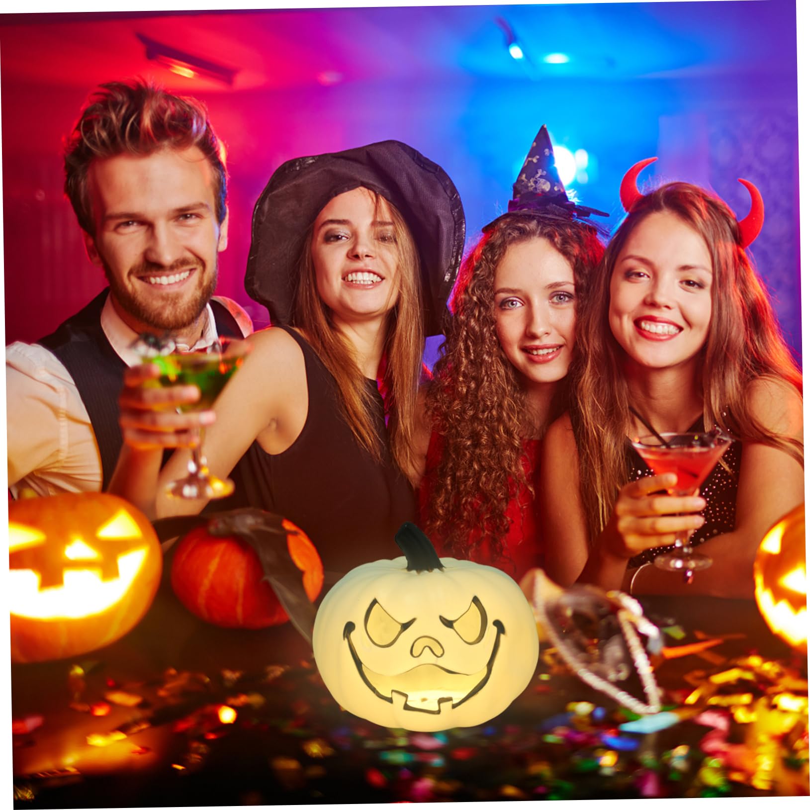 KESYOO Halloween Decorative Pumpkin Lamp Battery Operated Cartoon Light for Festive Unique Design for Home and Halloween Celebrations