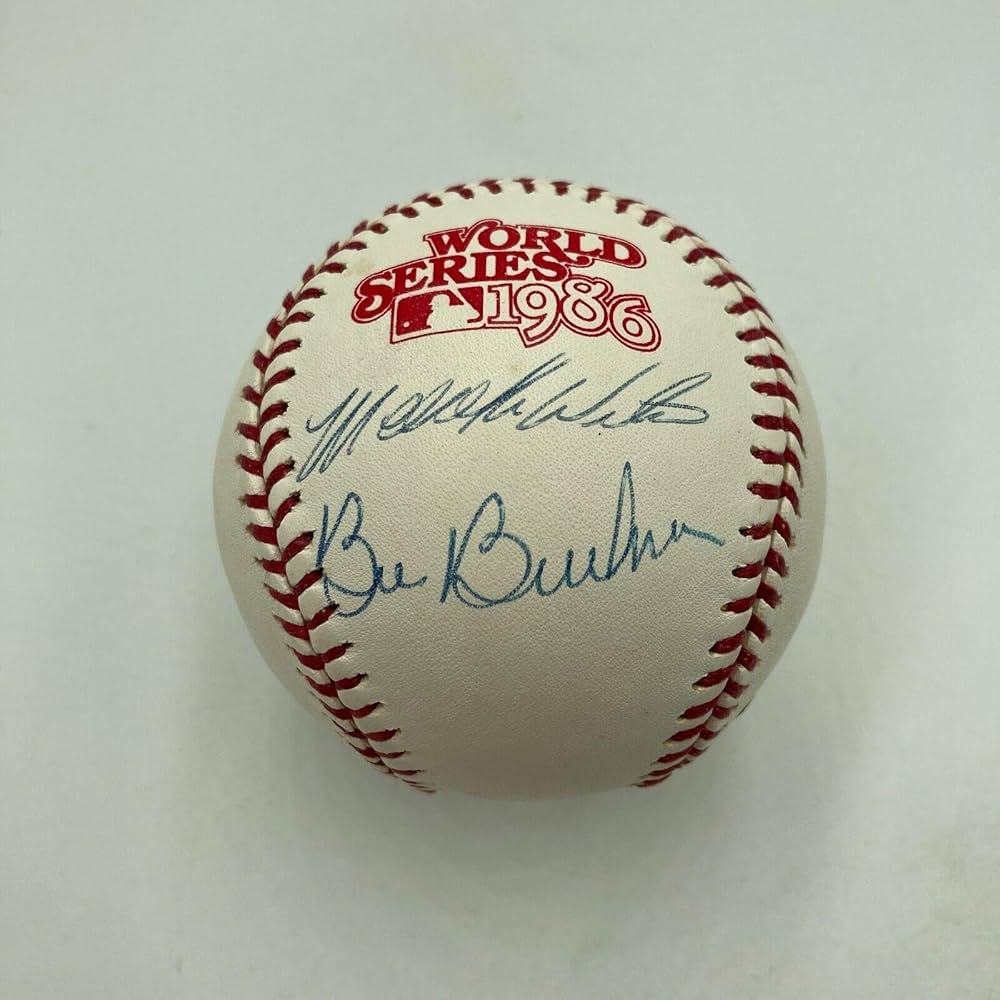 Amazon.com: Rare Bill Buckner & Mookie Wilson Signed 1986