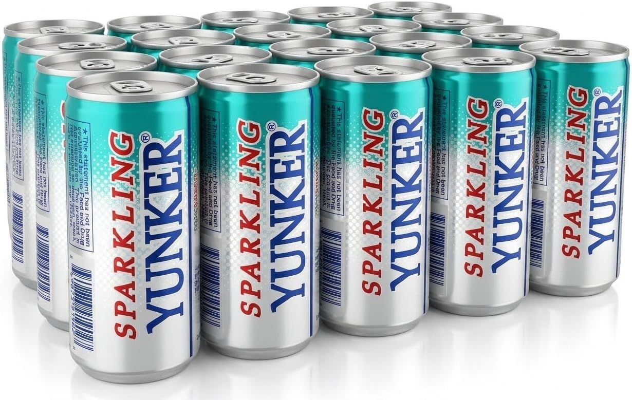 Yunker Sparkling With Coq10 Energy Drink,Made in Japan, 6.4-Ounce Cans (Pack of 20)