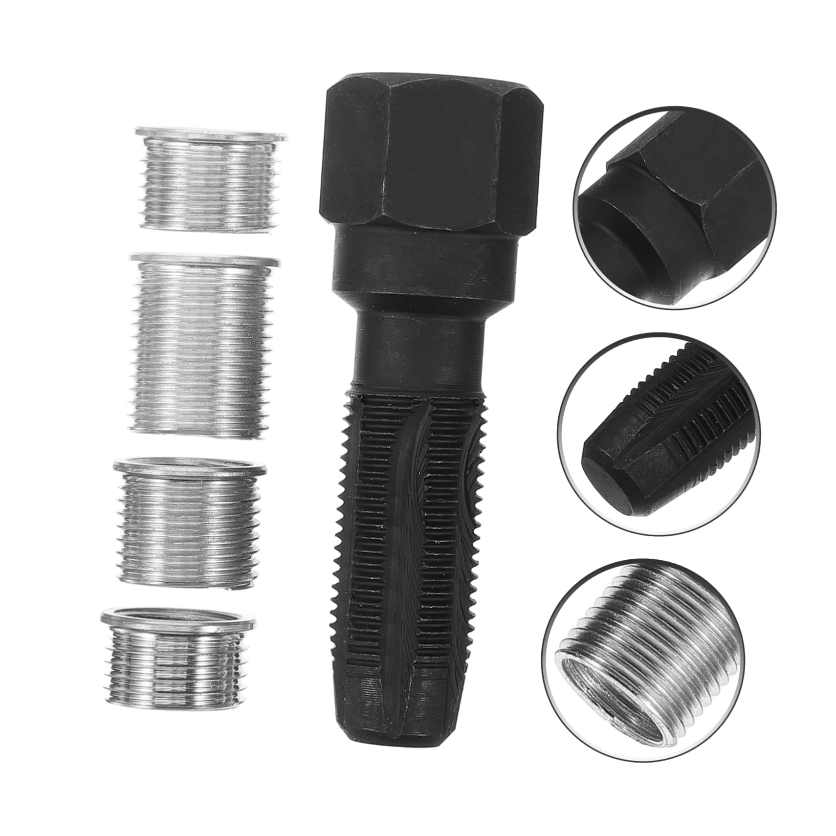 4sets Strumento di Riparazione per Filettature di Candele Accensione Kit di Ripristino Ad Carbonio Facile da Usare per Auto di Varie Marche