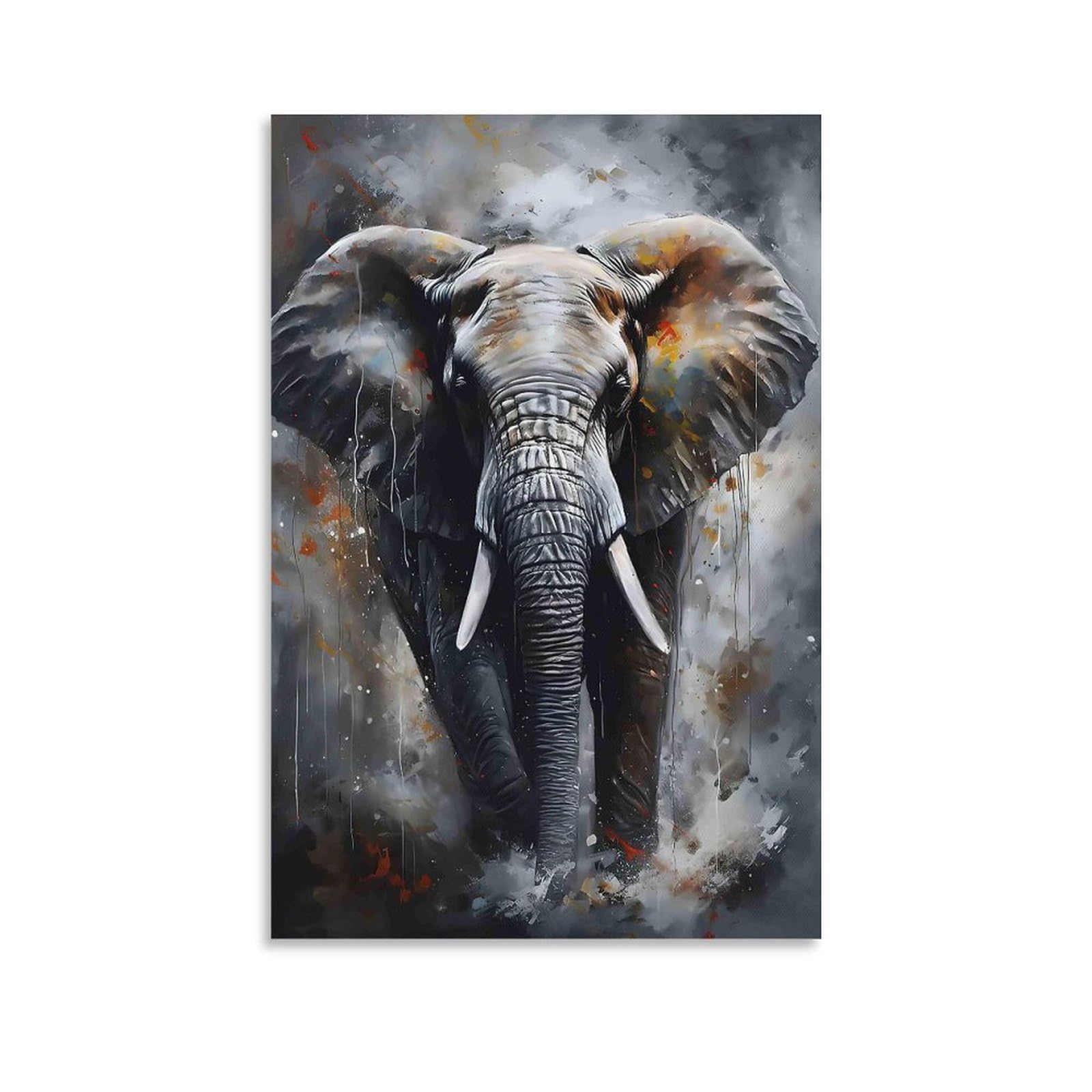 DHBANEIOK Elephant Abstract Art Wall Decor Poster Giclee Canvas Prints Modern Wall Art Picture Wall Hanging for Home Decorations 20x30inch(50x75cm)
