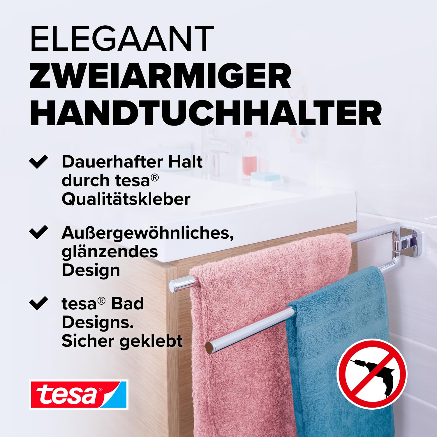 tesa ELEGAANT Bad Handtuchhalter – Bild 2