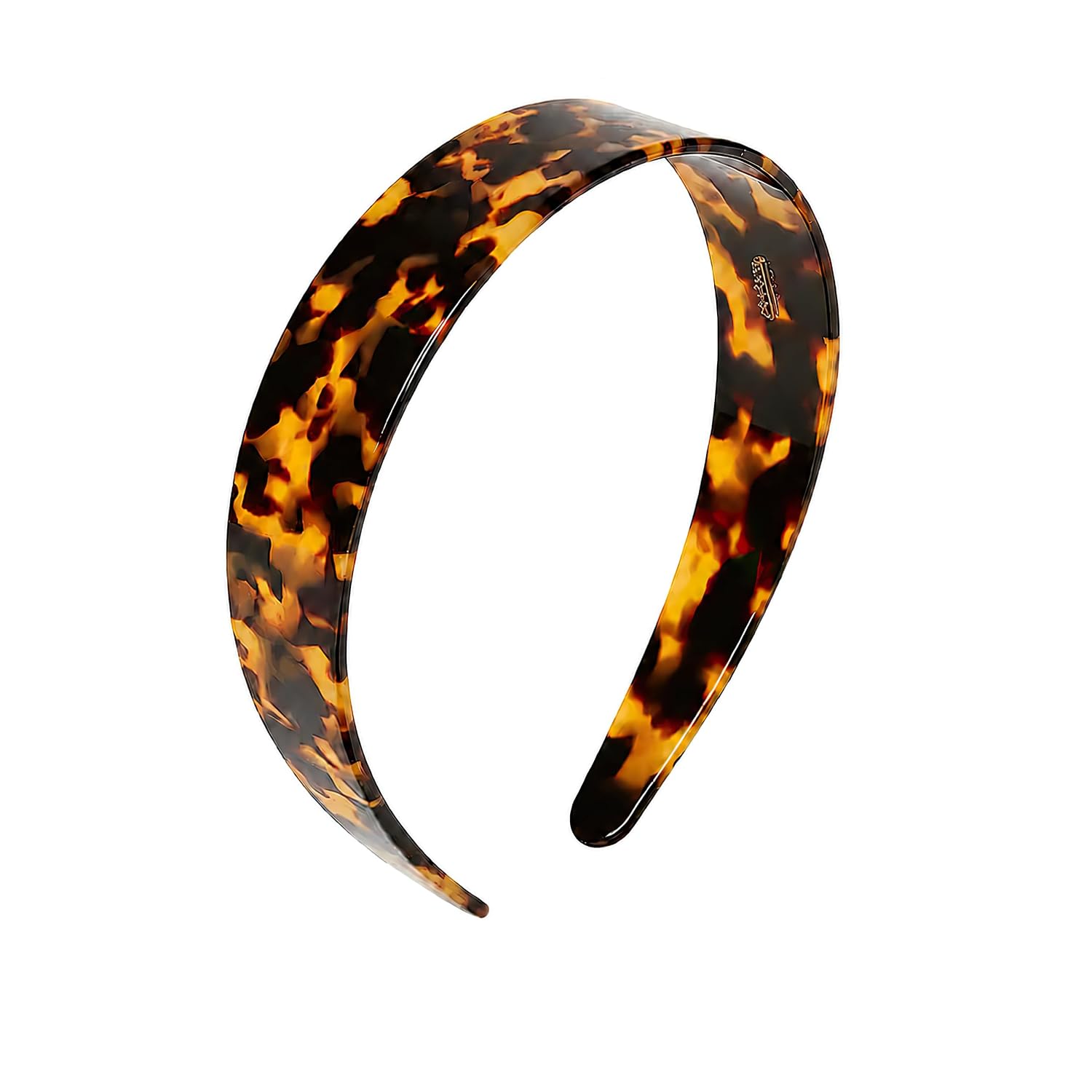 Tortoise Shell Headband for Women, Acetate Resin Wide Toothed Hair Bands, No Headache Non-Slip Headband for Women, Designer Headbands for Fashion Daily Wear