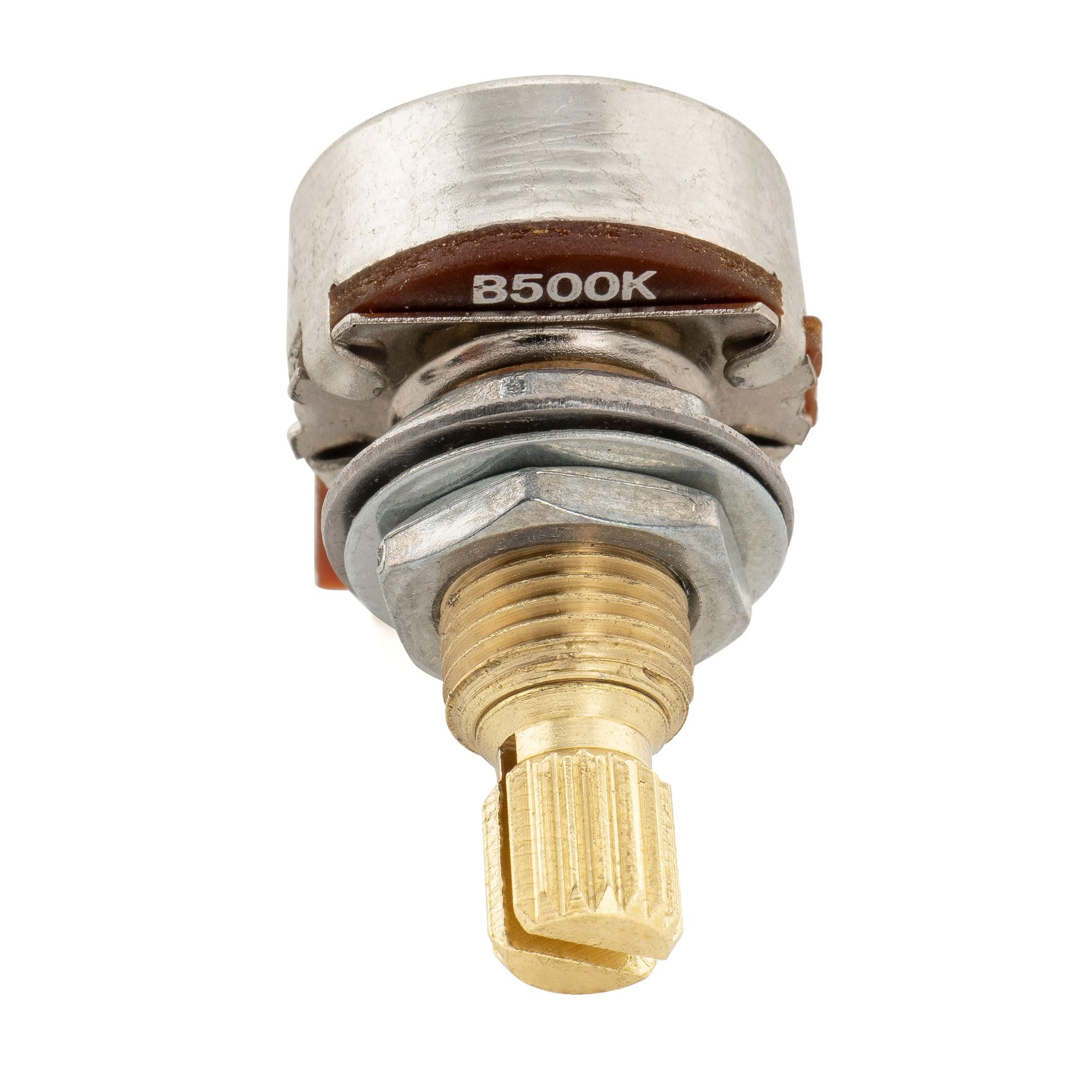 Musiclily Pro Brass Gwint Mini Metryczna A500K Potencjometr Gitaryowy Liniowy do Gitary Elektrycznej i Basowych (4 szt.)
