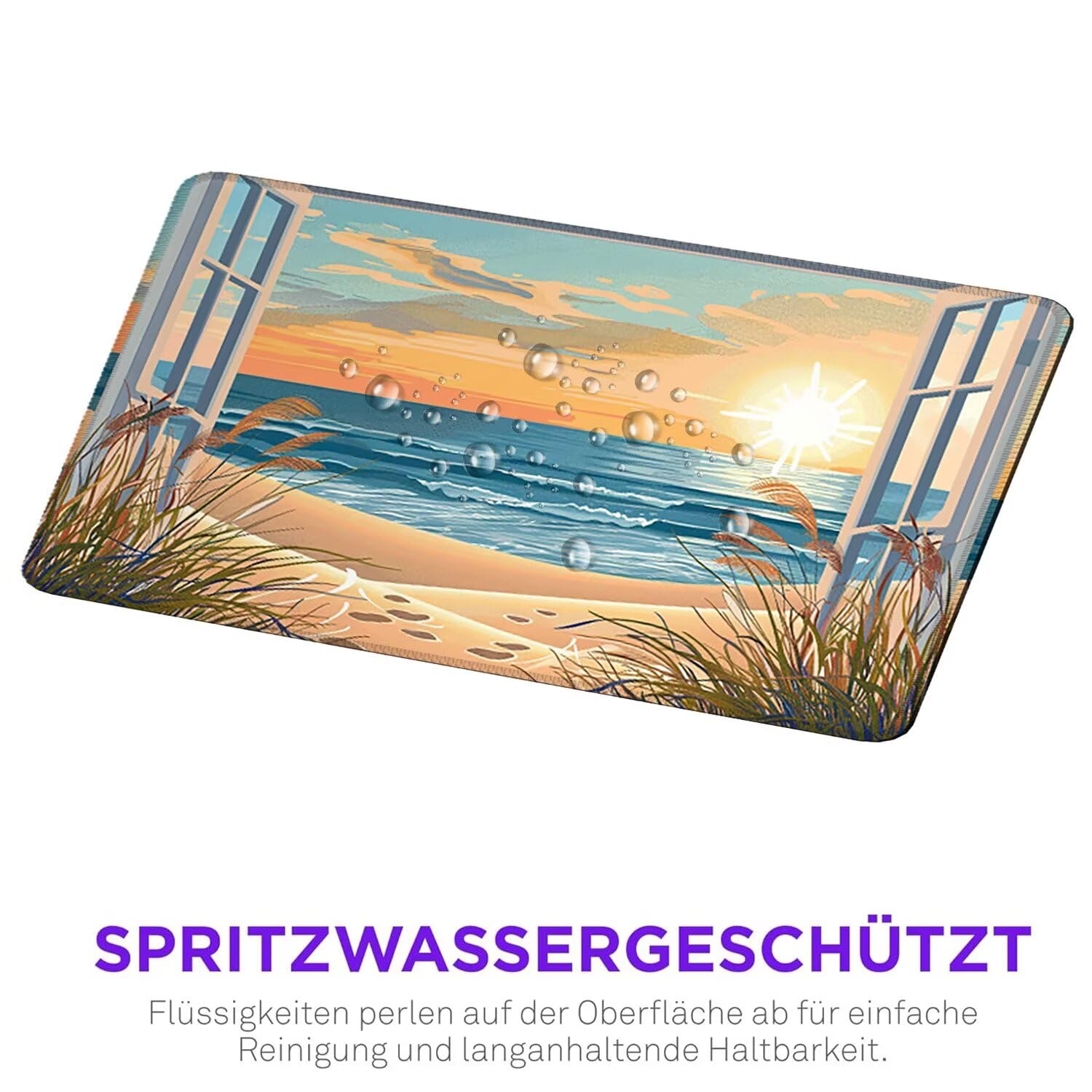 Podkładka pod mysz, podkładka pod mysz do gier na biurko do gier na okna plaża podkładka pod mysz 1200 x 600 mm duża podkładka pod mysz biurkowa biurko, odpowiednia do notebooków i komputerów