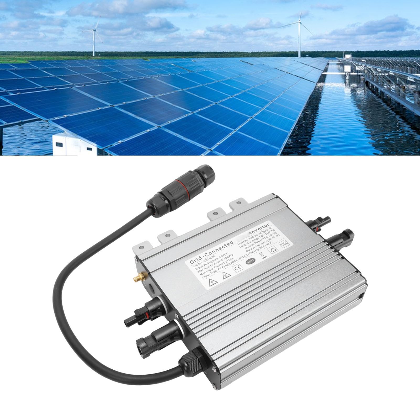 GOWENIC 750W Solar Inverter WiFi Alluminio Balcone