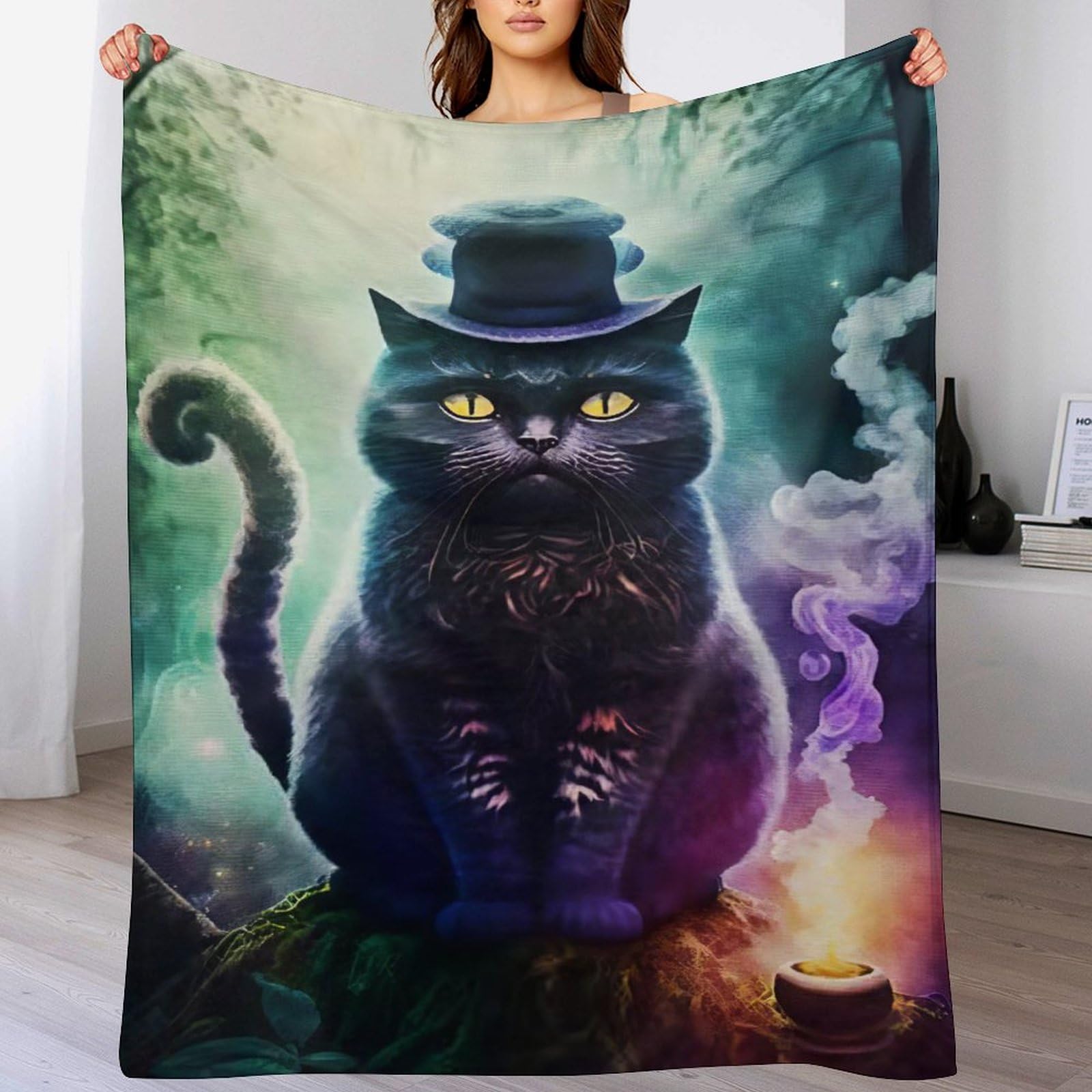 Manta de franela 3D de 100x130 cm suave para entretiempo y cuatro estaciones