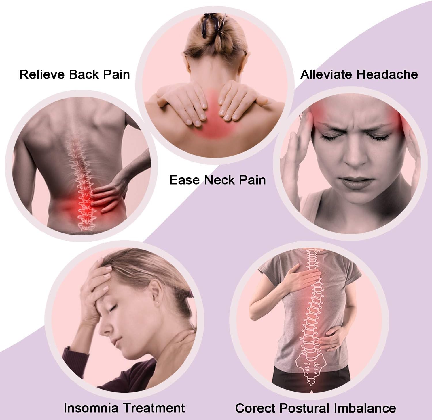 Acupressure Mat and Pillow Set Lotus Mat Relax Neck Lower Back Lumbar Great for Muscle Relaxation After Yoga Workout with Travel Bag & Resistance Band : Health & Household