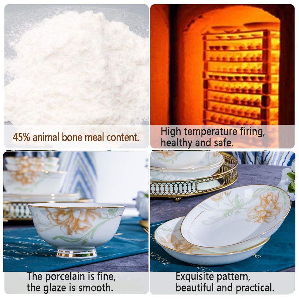 Amazon.co.jp: 中華食器セット 46点のボーンチャイナ食器セット 8