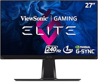 Viewsonic XG271QG 27” 2K Nano IPS 1ms 240Hz Ergonomik Elite Gaming Monitor, Gerçek G-Sync 2HDMI DP, Siyah