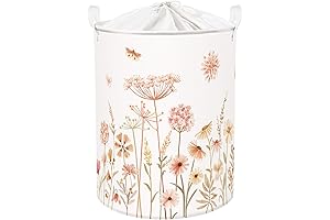 Clastyle Large Floral Laundry Hamper for Boho Decor