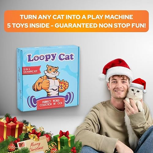 Miniatura 2 de Paquete de juguetes interactivos 5 en 1 para gatos de interior, túnel para gatos, caña de pescar, varita de juguete de plumas, tubo en espiral,