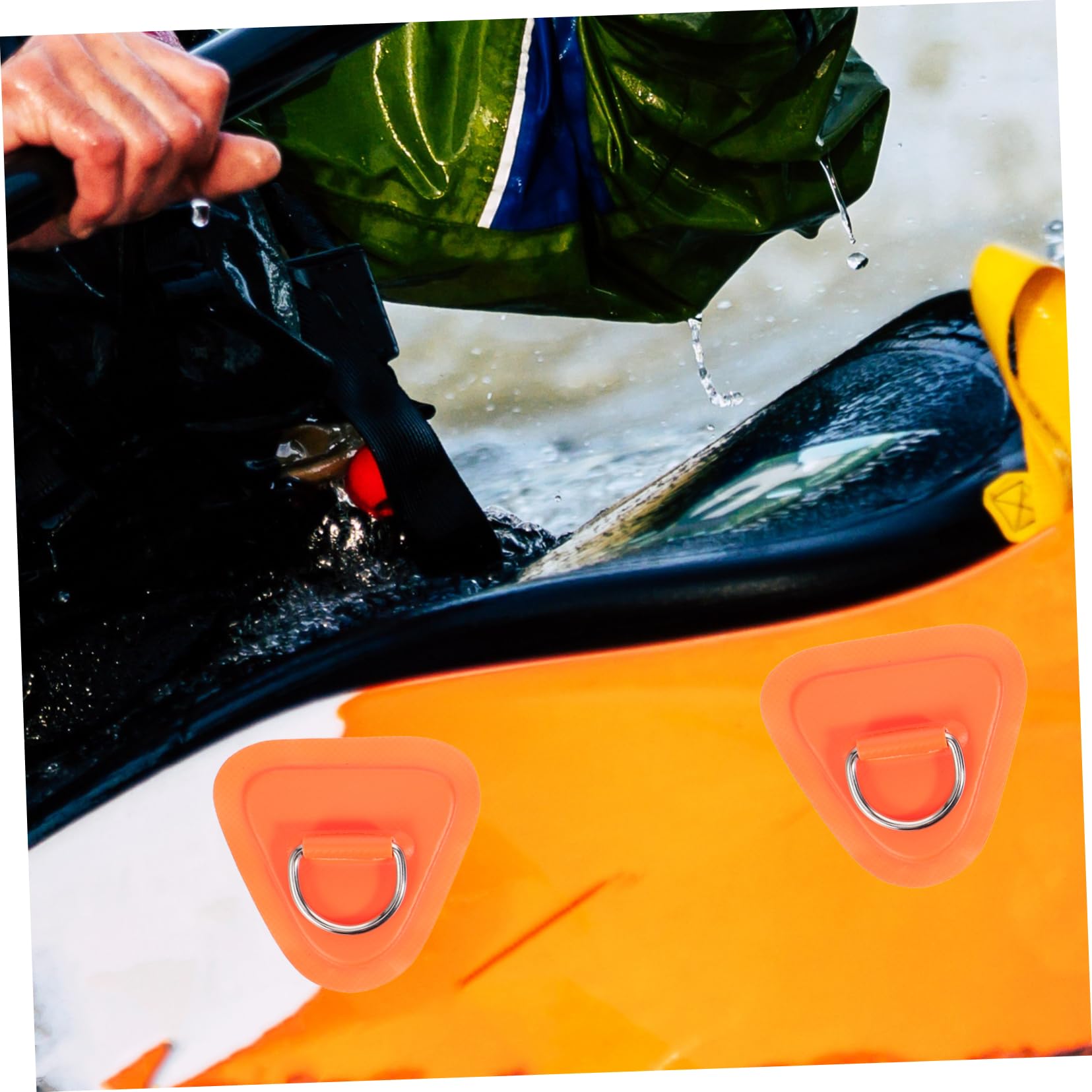 UPKOCH D Ring Befestigungsset für Aufblasbare Boote Teiliges mit D Ring Patches Elastischem Seil und Schnallen für Kajaks und Stand Up Paddleboards Vielseitiges Zubehör für