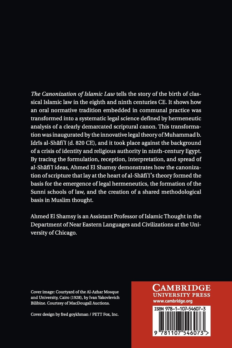 The Canonization of Islamic Law