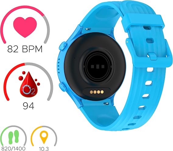 Wiky Watch 5S Akıllı Çocuk Saati - Görüntülü Arama, Gps, Sos, Sağlık Takibi, Nabız Ölçer, Spo2Ölçer, Adımsayar, Güvenli Alan, Gorilla Glass Dokunmatik Ekran, Güvenli Liste, IP67 Suya Dayanıklı Mavi
