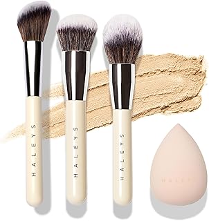 HALEYS Juego de 4 brochas de maquillaje de lu...