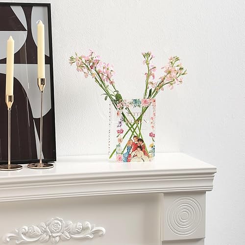 Miniatura 6 de Jarrón acrílico para libros, jarrones transparentes para flores, florero de libro, florero pequeño, regalos para amantes de los libros, jarrones