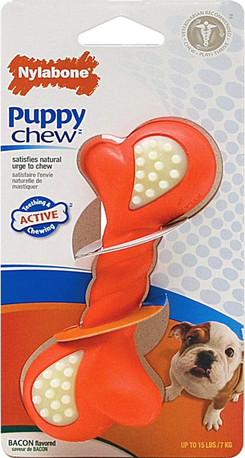 Pet Supplies Pet Chew Toys Nylabone Just for Puppies Bacon Flavored