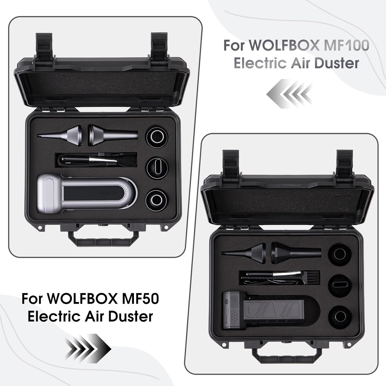 Hard Case for WOLFBOX MF100/MF50 Electric Air Duster | High-Density Protective EVA Liner | Portable Travel Carrying Organizer Storage Bag Holder for Blower Tool Accessories | Black & CASE ONLY - Image 5