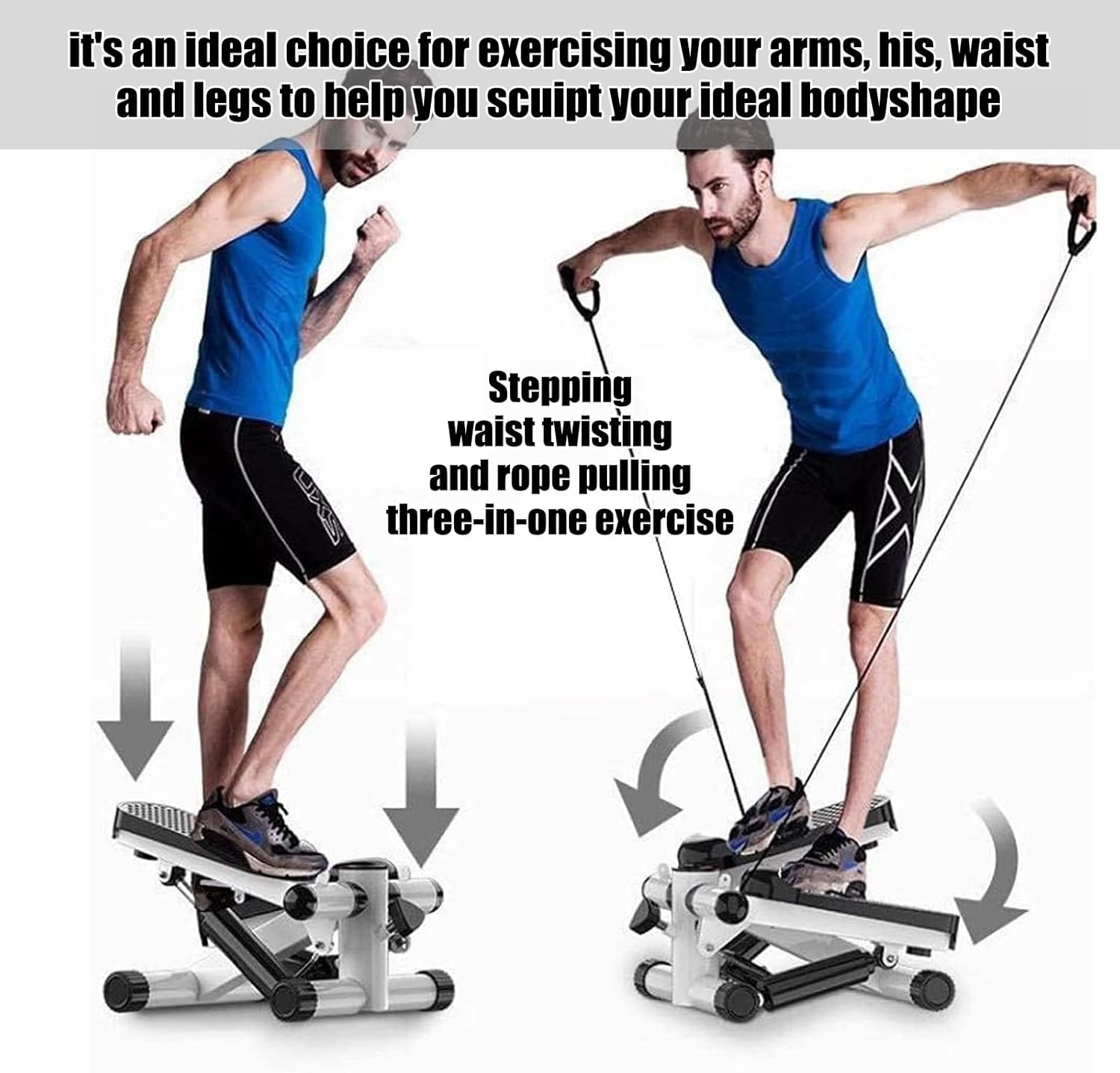 Stepper, LED Display, Portable Exercise Twist Stepper Machine, Stair Training Machine for Thigh Exerciser Vertical Climber Beginners