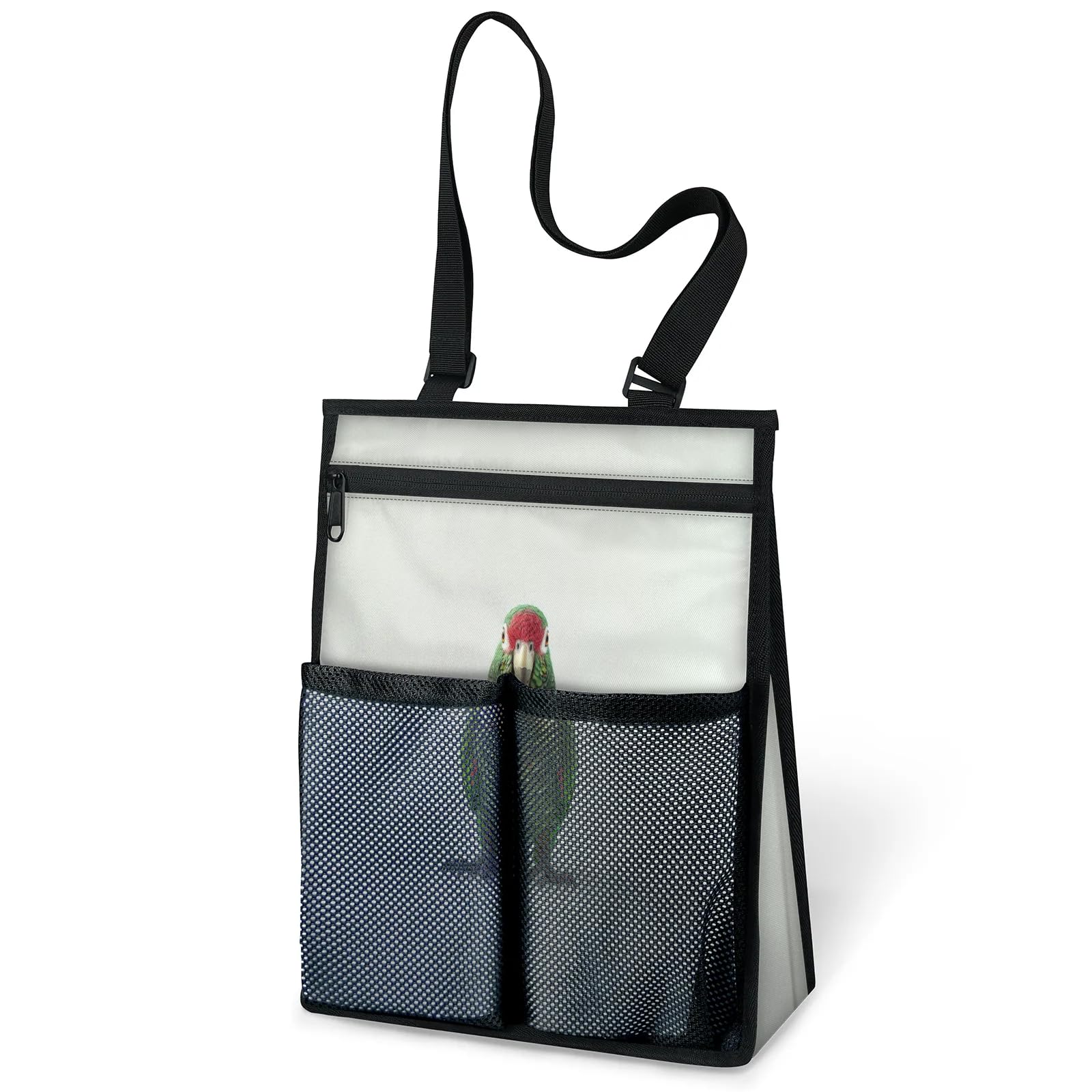 Ourtheme Amazon Parrot Portable Shower Bag for Travel Gym Camp Beach Tote Shower Caddy Bags Hanging Toiletry Organizer