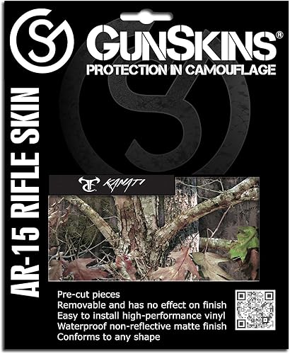 Miniatura 7 de GunSkins AR-15 Revestimiento para rifle  Piezas precortadas de calcomanía de vinilo prémium para pistola  Fácil de instalar y se adapta a cualquier