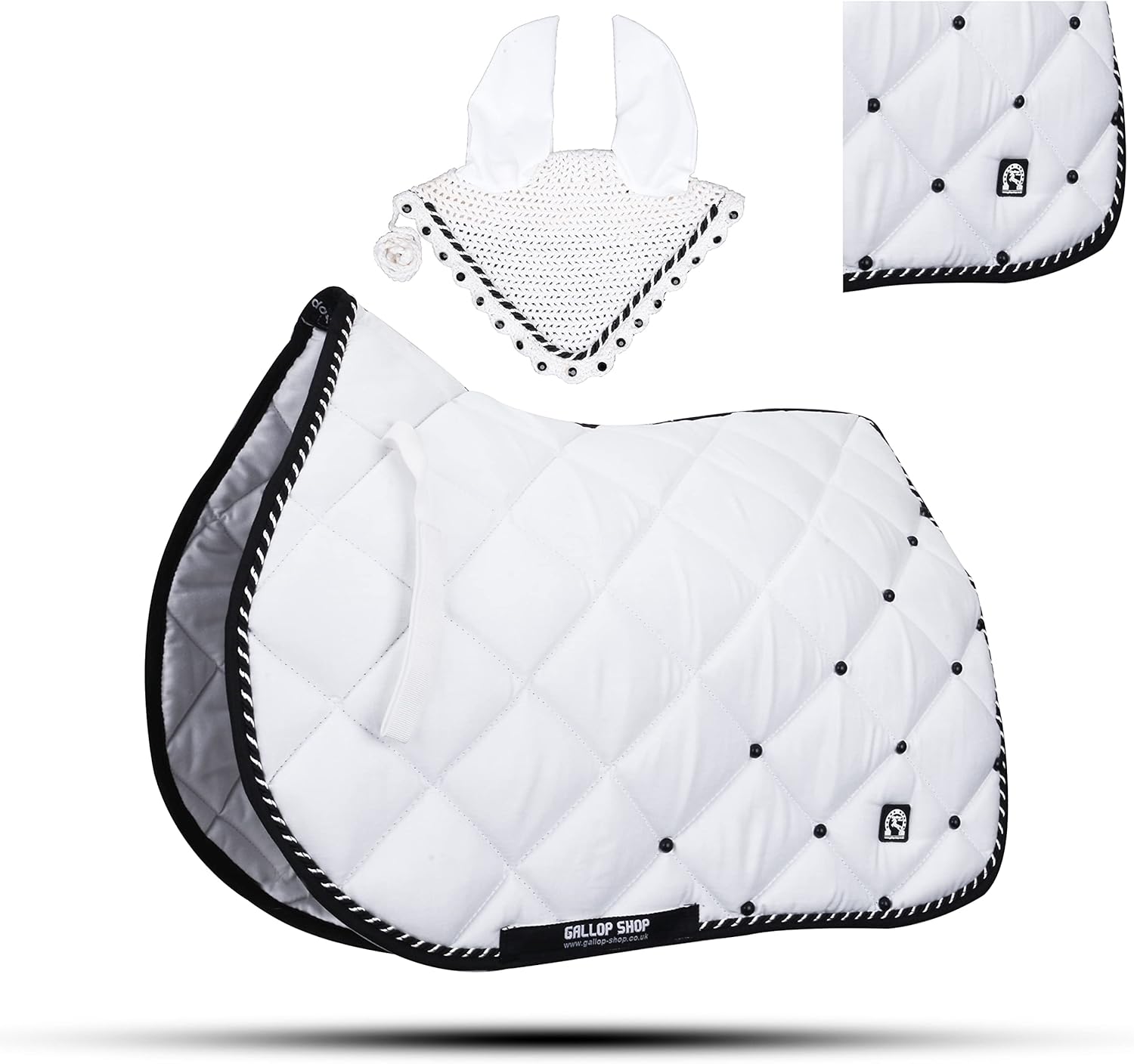 Numnah Horse Saddle Pad with Matching Ear Bonnet (Ship from USA)…